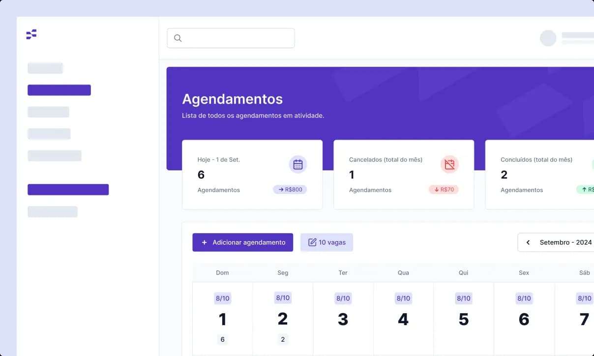 Imagem da seção de agendametos